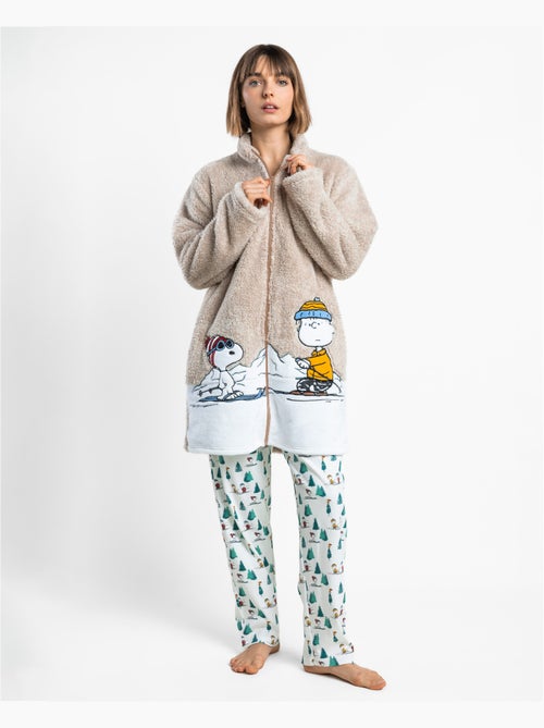 Robe de chambre chaude à manches longues Snoopy Mountain pour femme PEANUTS - Kiabi Robe de chambre chaude à manches longues Snoopy Mountain pour femme PEANUTS - Kiabi