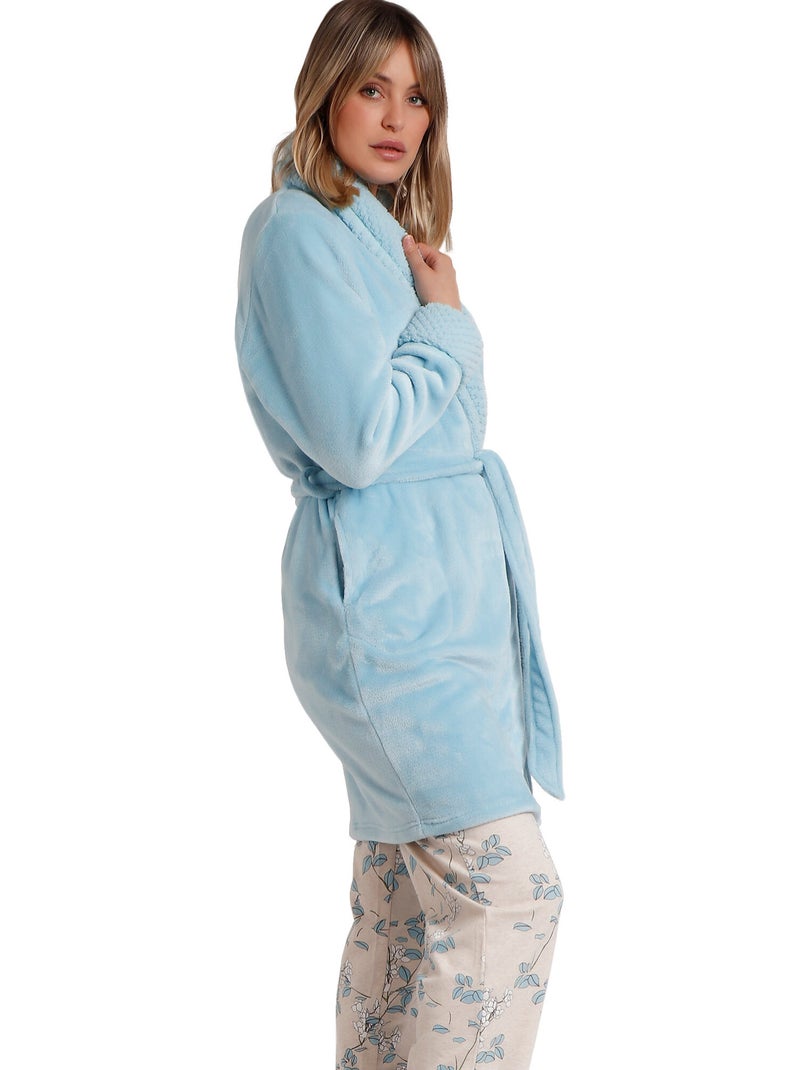 Robe de chambre Climbing Flowers Bleu - Kiabi