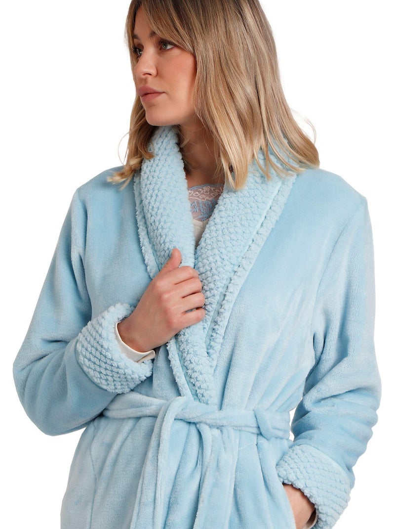 Robe de chambre Climbing Flowers Bleu - Kiabi