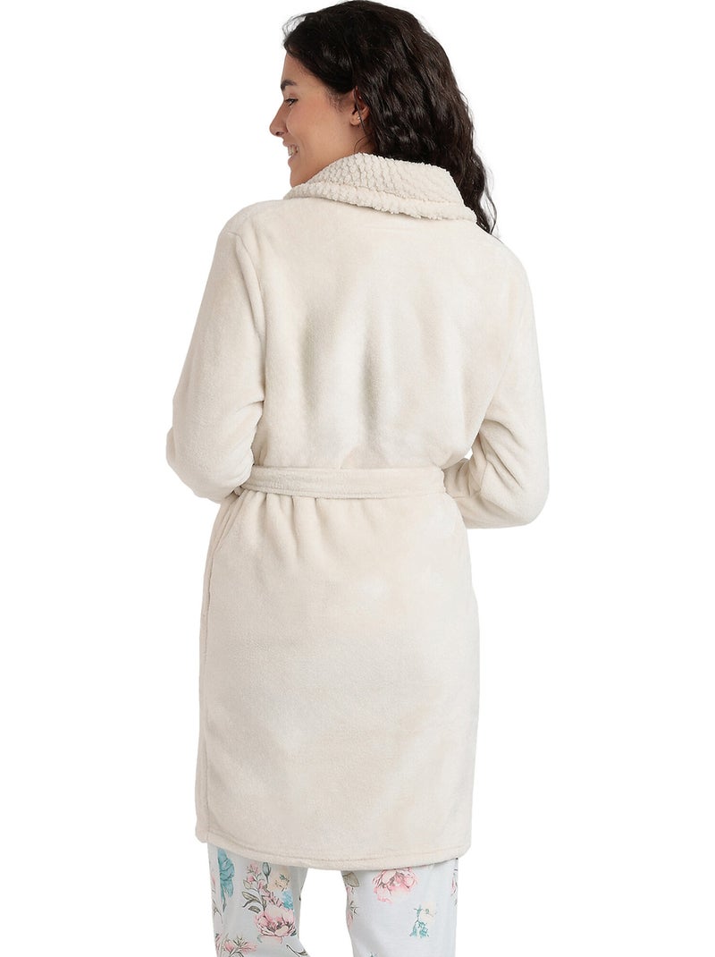 Robe de chambre Climbing Flowers Gris clair - Kiabi
