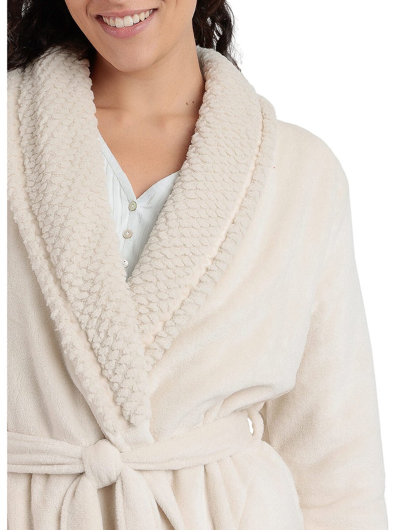 Robe de chambre Climbing Flowers Gris clair - Kiabi