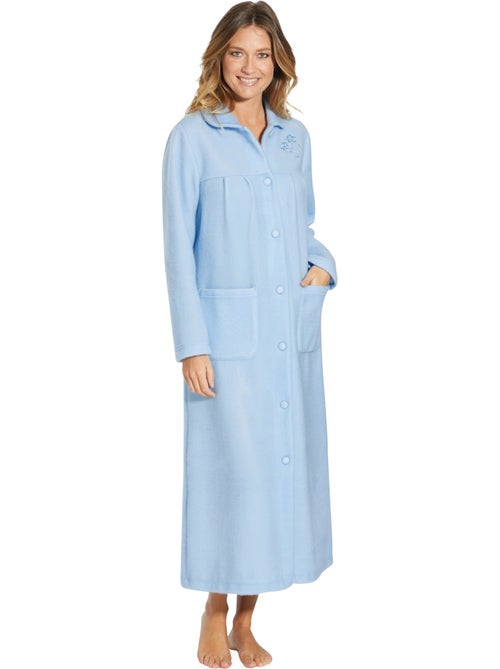 Robe de chambre courtelle col Claudine - DAXON - Kiabi