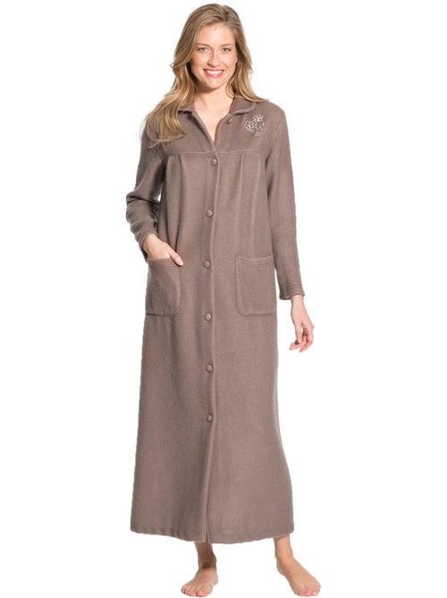 Robe de chambre courtelle col Claudine - DAXON - Kiabi