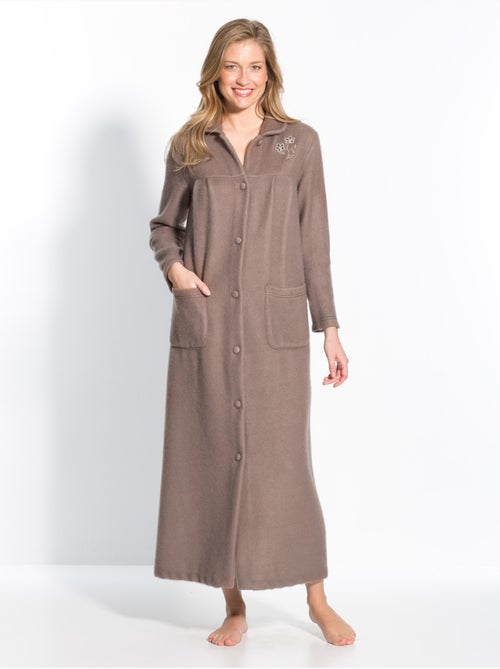 Robe de chambre courtelle col Claudine - DAXON - Kiabi