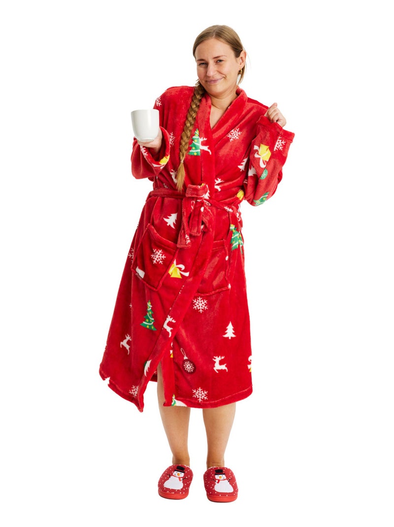 Robe de chambre de Noël "Rouge de Noël" Rouge - Kiabi