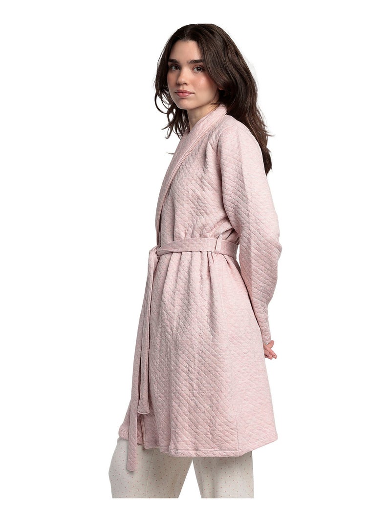 Robe de chambre Dots And Flowers Orange corail - Kiabi