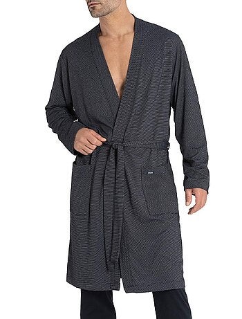 Robe de chambre en coton et modal Ren - Kiabi