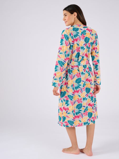Robe de chambre en maille jersey pur coton - Damart - Kiabi