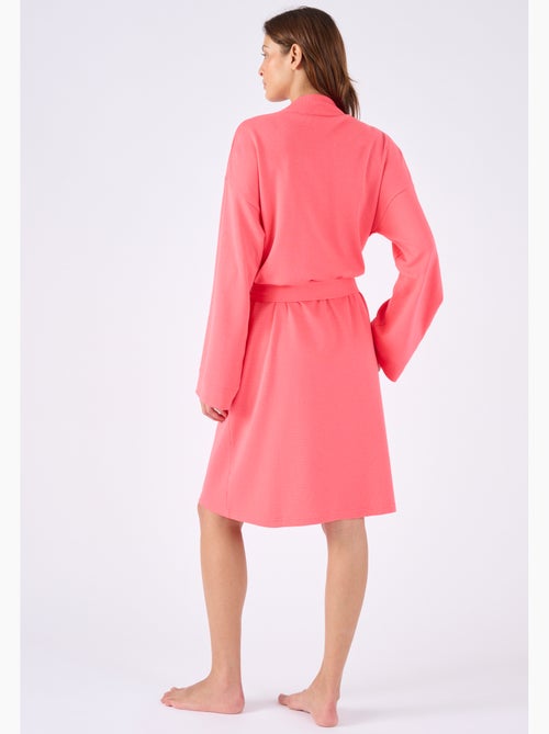 Robe de chambre en maille nid d'abeille - Damart - Kiabi