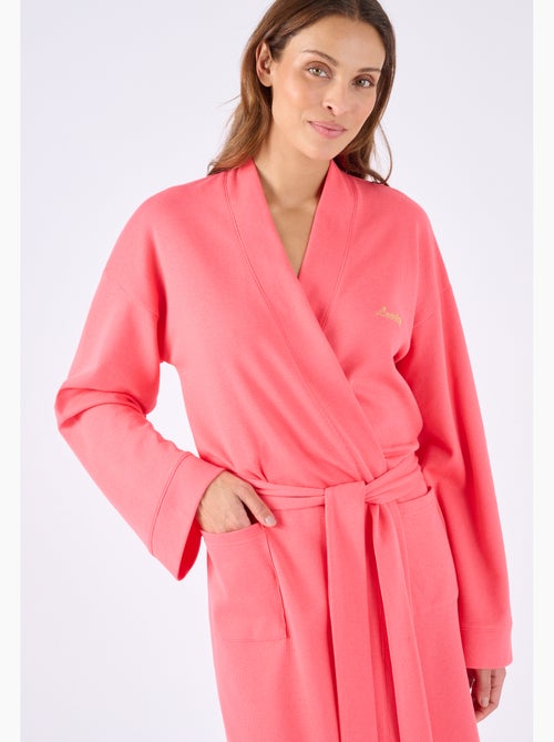 Robe de chambre en maille nid d'abeille - Damart - Kiabi