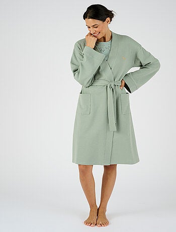 Robe de chambre en maille nid d'abeille - Damart