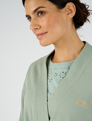Robe de chambre en maille nid d'abeille - Damart