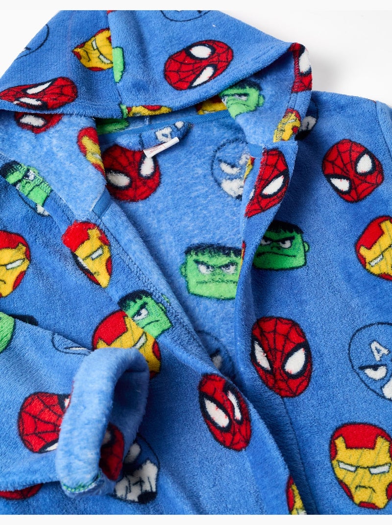 Robe de chambre en polaire corail à motif des Avengers Bleu Bleu - Kiabi
