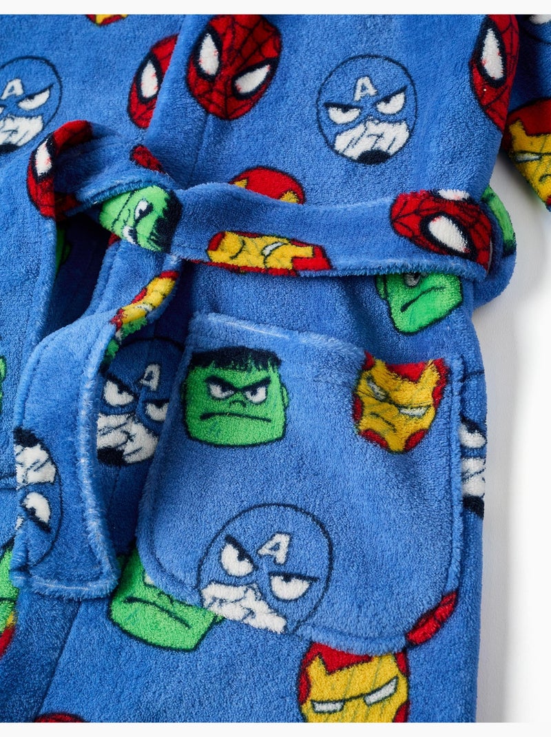 Robe de chambre en polaire corail à motif des Avengers Bleu Bleu - Kiabi
