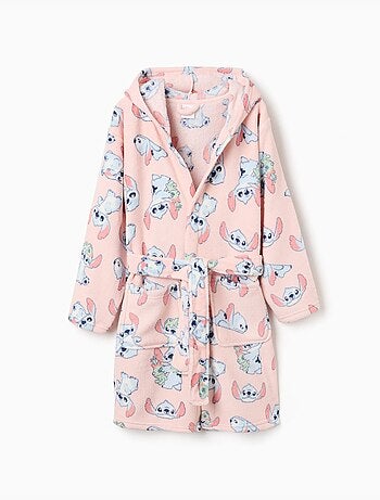 Robe de chambre en polaire corail avec motif Stitch