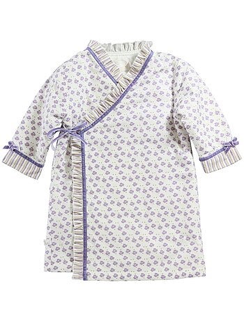 Robe de chambre en popeline - Kiabi