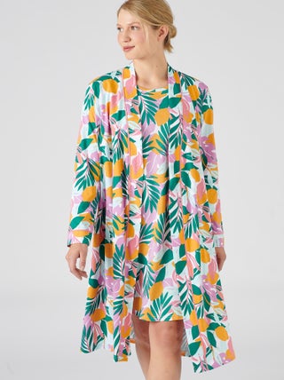 Robe de chambre en pur coton peigné - Damart
