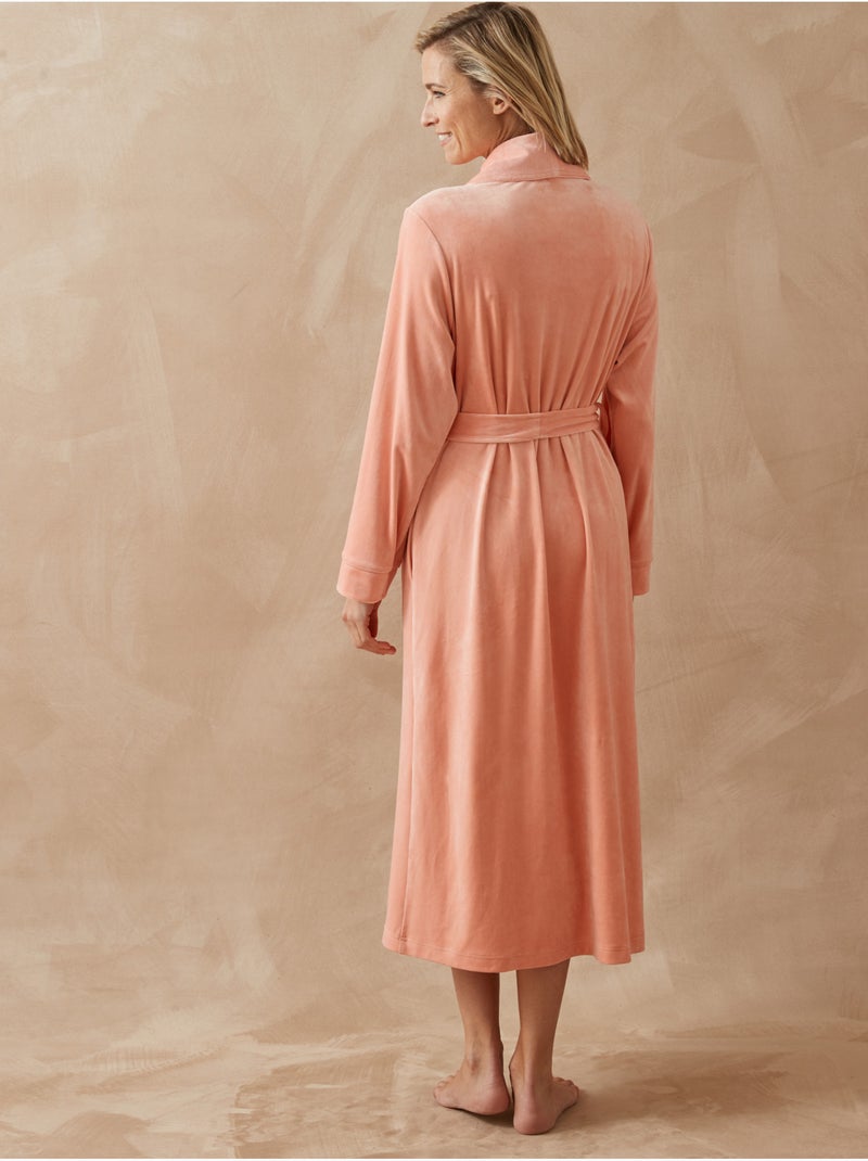 Robe de chambre en velours - DAXON Saumon - Kiabi