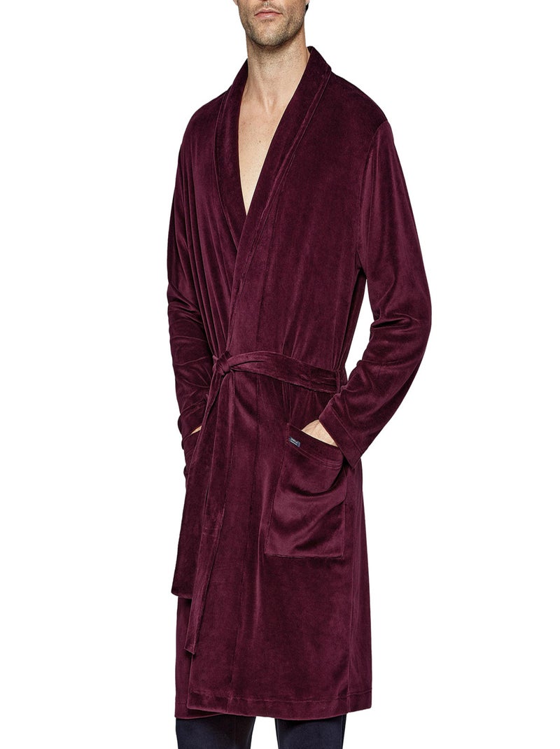 Robe de chambre en velours Barite Rouge - Kiabi