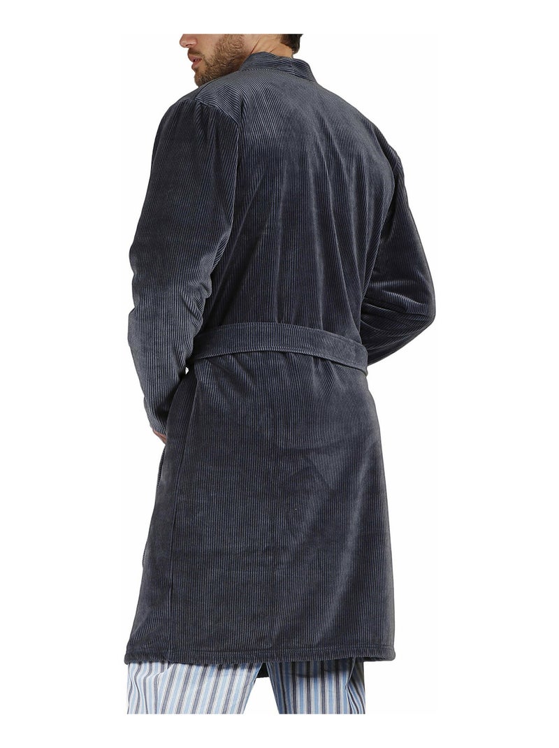 Robe de chambre Every Stripes Bleu marine - Kiabi