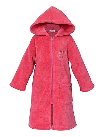 ROBE DE CHAMBRE FILLE LONGUE ROSE