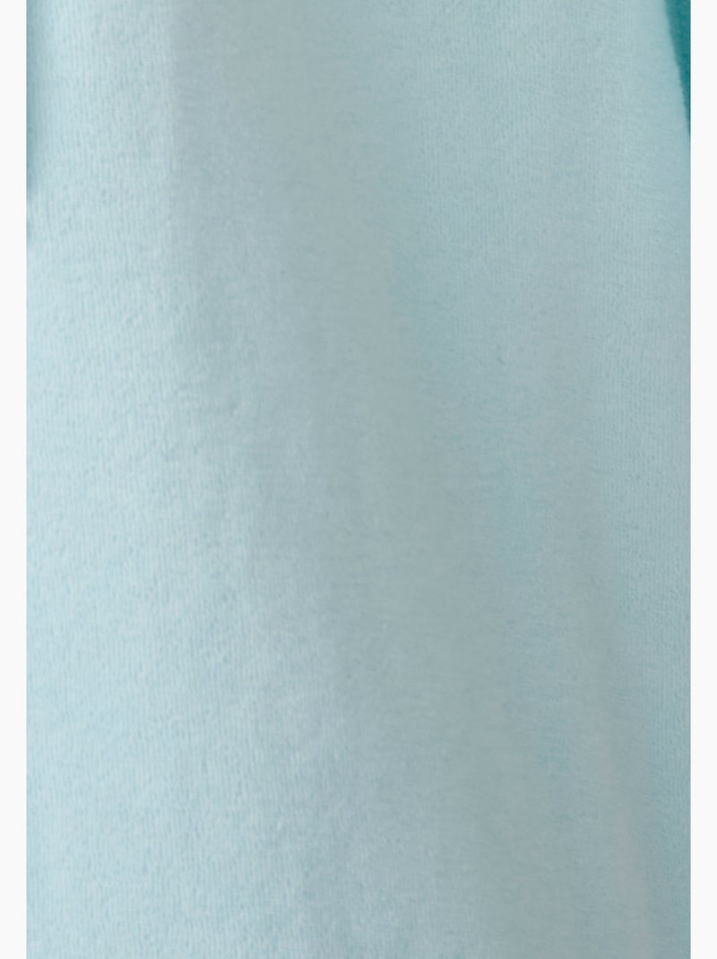 Robe de chambre forme kimono, maille bouclette  - Damart Bleu givrée - Kiabi