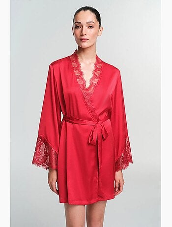 Robe de chambre henna en dentelle penti