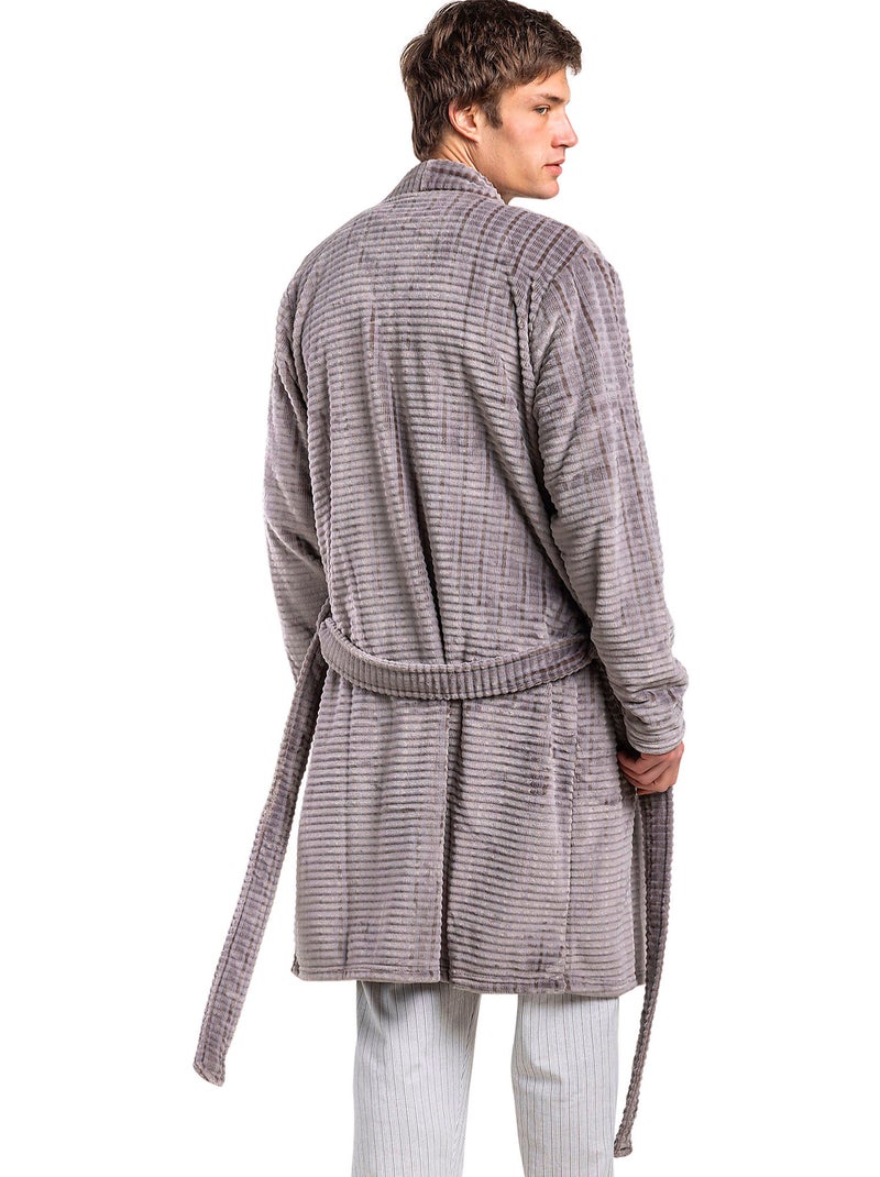 Robe de chambre heritage Gris - Kiabi