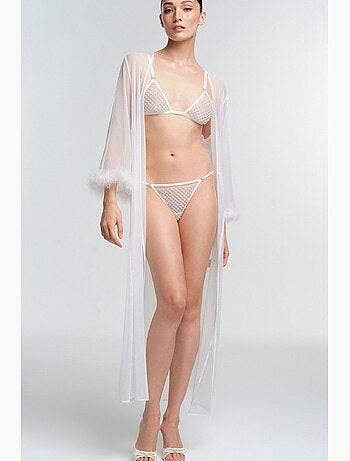 Robe de chambre kırık pelia à ceinture et manches longues penti