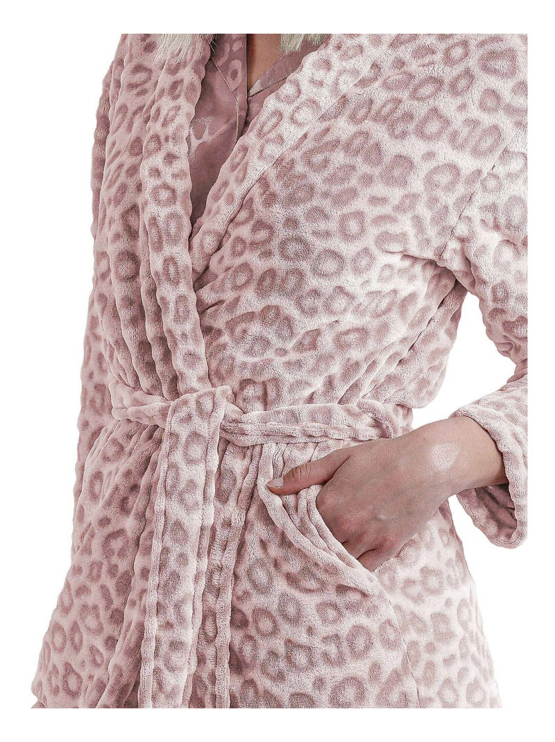 Robe de chambre Leopard Rose - Kiabi