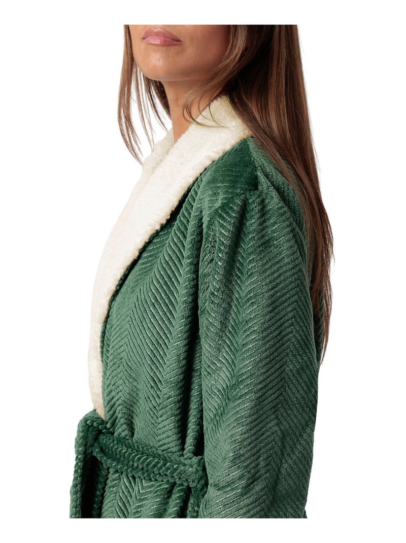 Robe de chambre Luxury Leaves Vert - Kiabi