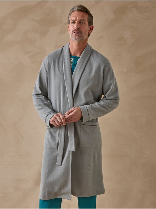 Robe de chambre maille nid d'abeille - DAXON - Kiabi