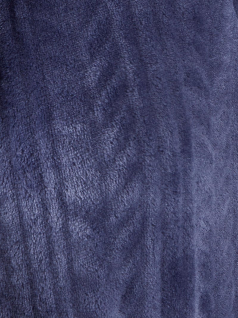 Robe de chambre maille reliéfée Thermolactyl - Damart Bleu nuit - Kiabi