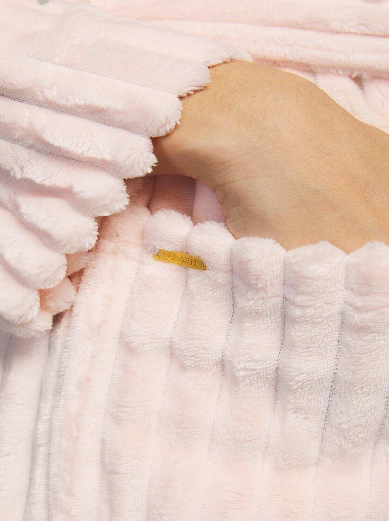 Robe de chambre manches longues Supersoft Bleu - Kiabi