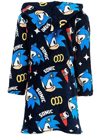 Robe de chambre marine garçon sonic - licence officielle