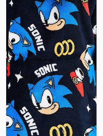 Robe de chambre marine garçon sonic - licence officielle