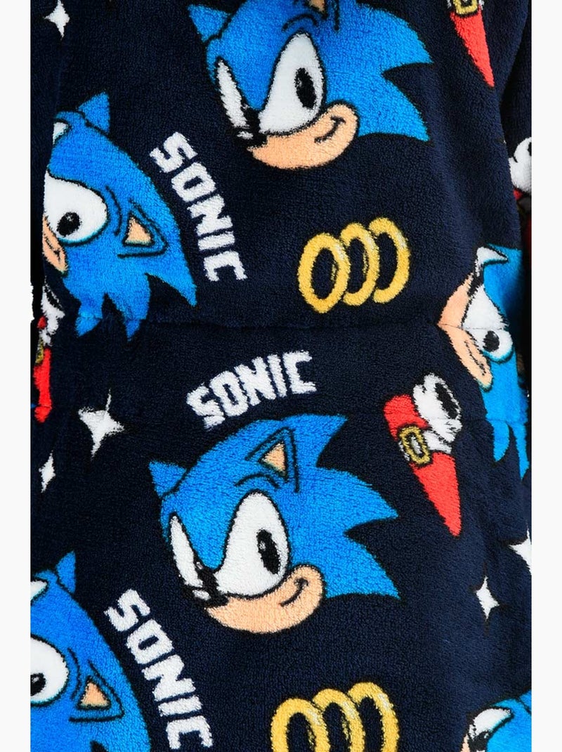 Robe de chambre   marine garçon sonic - licence officielle Bleu marine - Kiabi