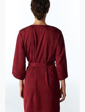 Robe de chambre orquidea en satin à manches courtes et fleurs penti