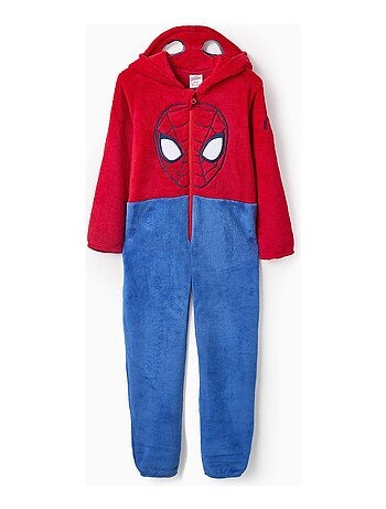 Robe de chambre ours en peluche, imprimé Spiderman, avec capuche MARVEL SPIDERMAN