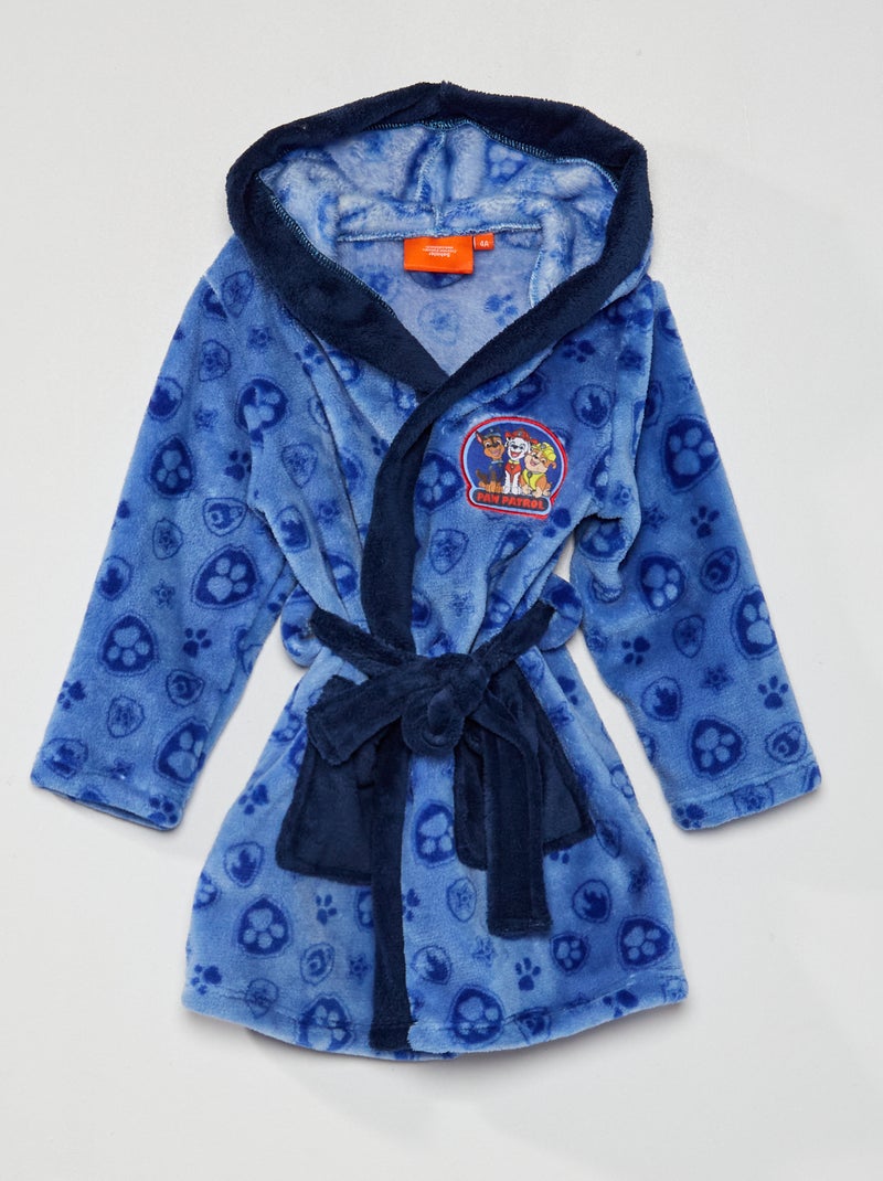 Robe de chambre 'Pat'Patrouille' en polaire bleu - Kiabi