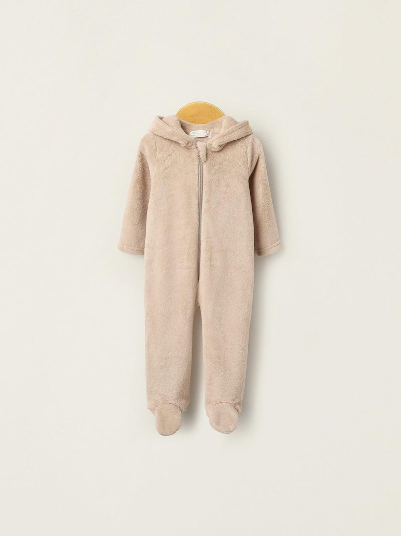 Robe de chambre polaire, avec oreilles ALL STARS COLLEGE Beige foncé - Kiabi
