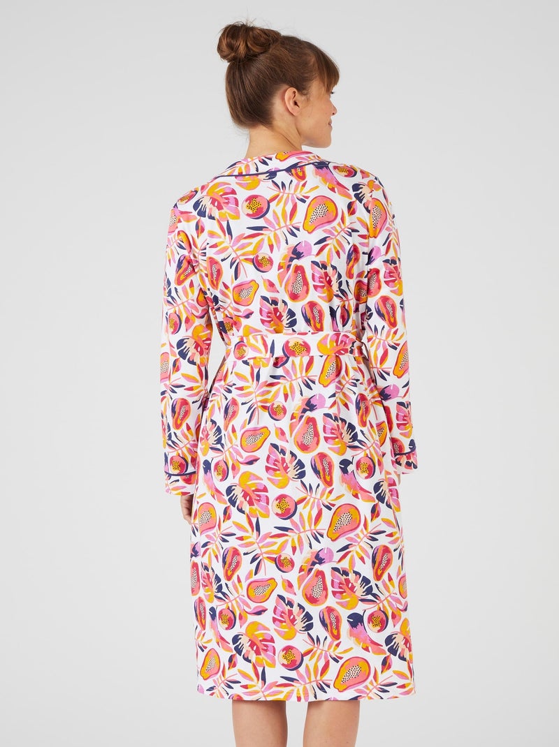 Robe de chambre pur coton - Damart Orange - Kiabi