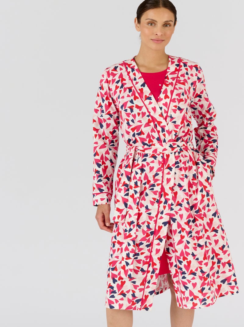 Femme Damart Robe De Chambre En Coton Pour Femme Damart Peignoir