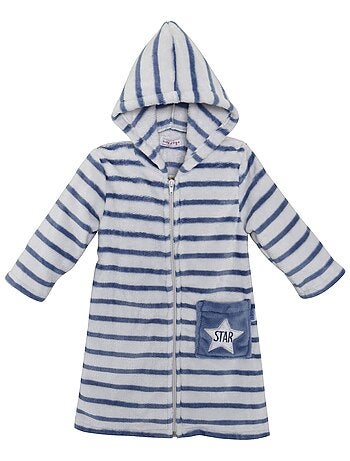 ROBE DE CHAMBRE RAYEE MARINE/GRISE
