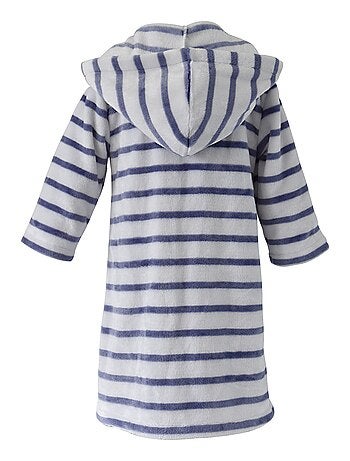 ROBE DE CHAMBRE RAYEE MARINE/GRISE