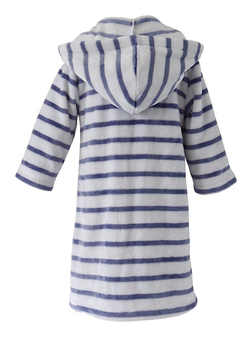 ROBE DE CHAMBRE RAYEE MARINE/GRISE - Kiabi