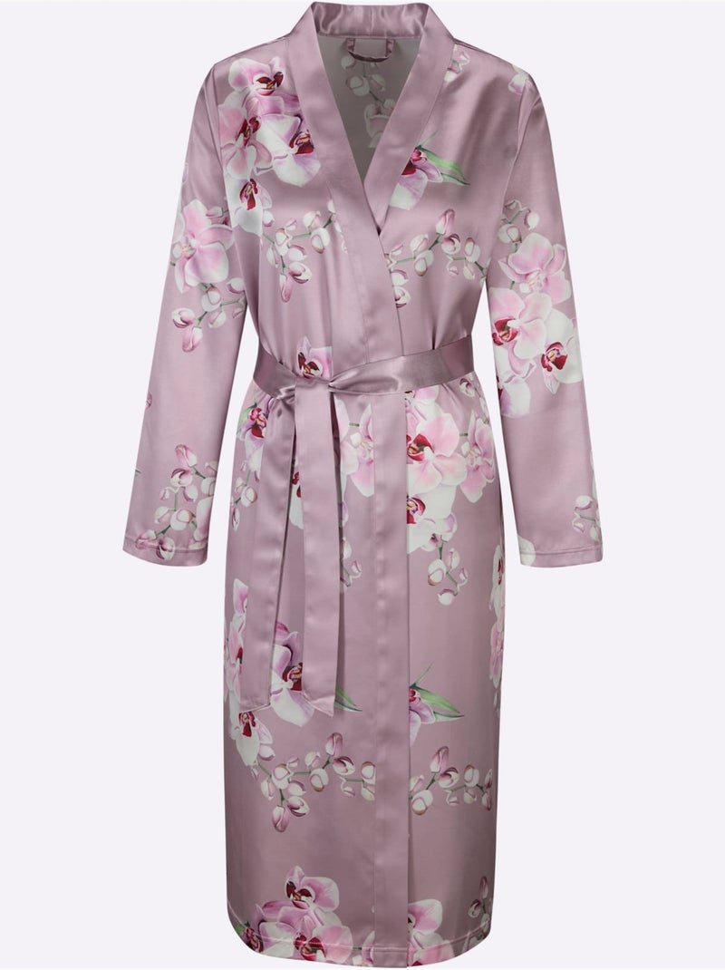 Robe De Chambre Satin - Taille Standard - Witt Mauve - Kiabi