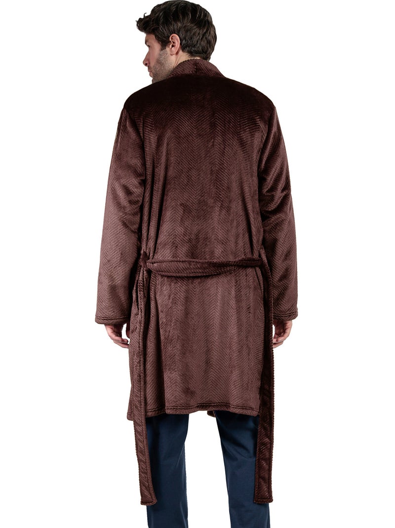 Robe de chambre Spiga Antonio Miro Marron chocolat - Kiabi