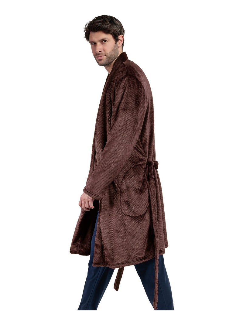 Robe de chambre Spiga Antonio Miro Marron chocolat - Kiabi