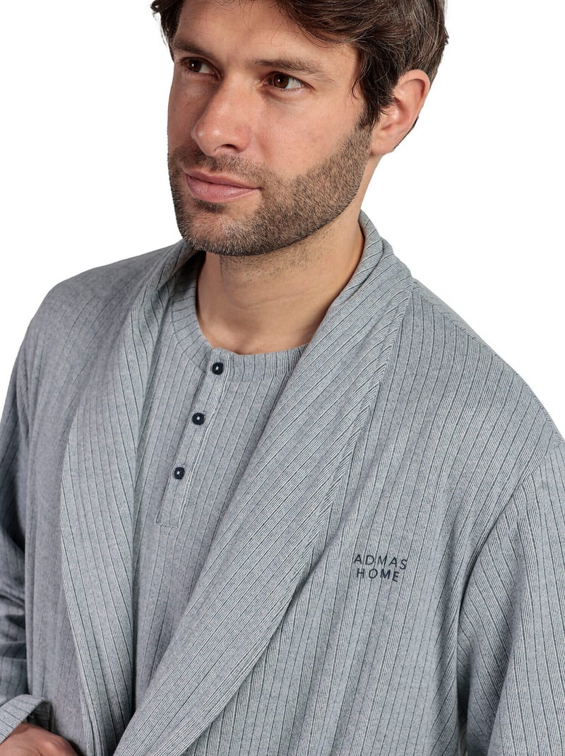 Robe de chambre Supersoft Bleu - Kiabi